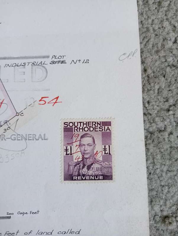 RHODESIA`S   SCARCE SUPERB AND CLEAN FOR THESES   REVENUE DOCUMENTS-NB SEE ALL BELOW !!