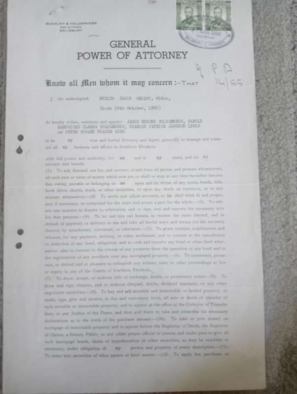 RHODESIA`S   SCARCE SUPERB AND CLEAN FOR THESES   REVENUE DOCUMENTS-NB SEE ALL BELOW !!