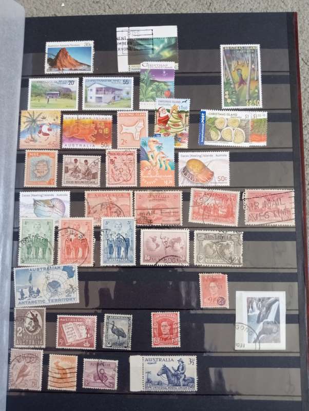 ENORMOUS COLLECTION IN STOCK BOOK EARLY AUST.N.ZEALAND AND OTHERS 100`S SEE BELOW