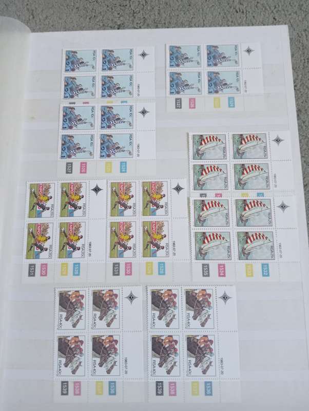 LARGE STOCK BOOK WITH LOVELY SWA SETS FROM VOORTREKKER TO WARS ETC AND MANT RSA CONTROLS SEE BELOW