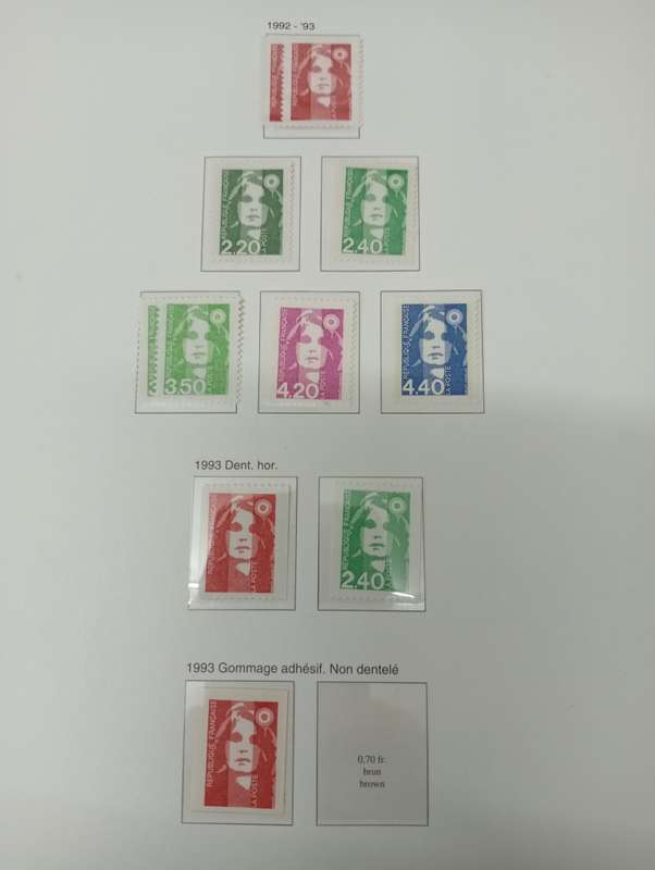 FRANCE-SCARCE LOT IMPERF`S,PHOSPHORS AND ERRORS ALL POST OFFICE FRESH !!