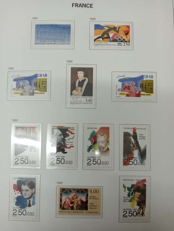 FRANCE- SCARCE 1992-1994 95% COMPLETE ON PAGES    500 PLUS POUNDS  WITH   PRE-CANCELLED SUPERB UMM