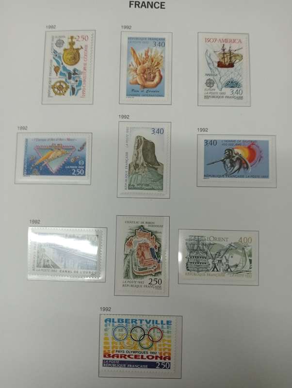 FRANCE- SCARCE 1992-1994 95% COMPLETE ON PAGES    500 PLUS POUNDS  WITH   PRE-CANCELLED SUPERB UMM