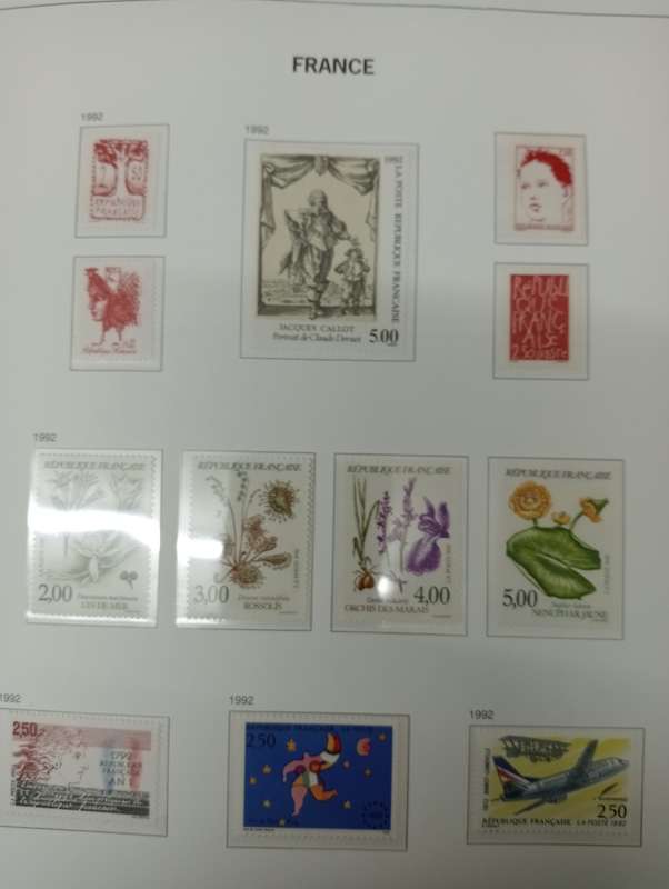 FRANCE- SCARCE 1992-1994 95% COMPLETE ON PAGES    500 PLUS POUNDS  WITH   PRE-CANCELLED SUPERB UMM