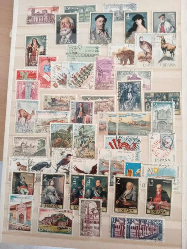 A LOVELY SCARCE SPANISH COLLECTION ON 12  STOCK PAGES-MUST SEE BELOW