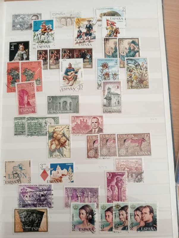 A LOVELY SCARCE SPANISH COLLECTION ON 12  STOCK PAGES-MUST SEE BELOW