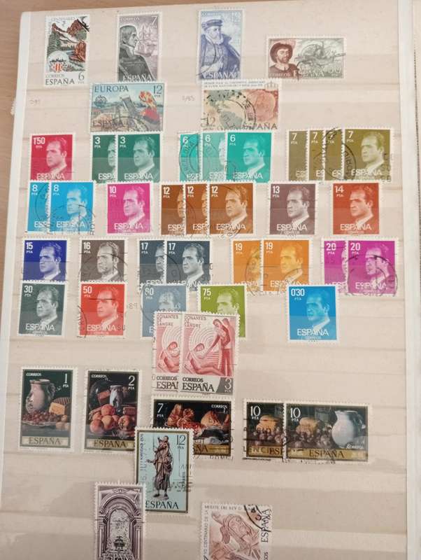 A LOVELY SCARCE SPANISH COLLECTION ON 12  STOCK PAGES-MUST SEE BELOW