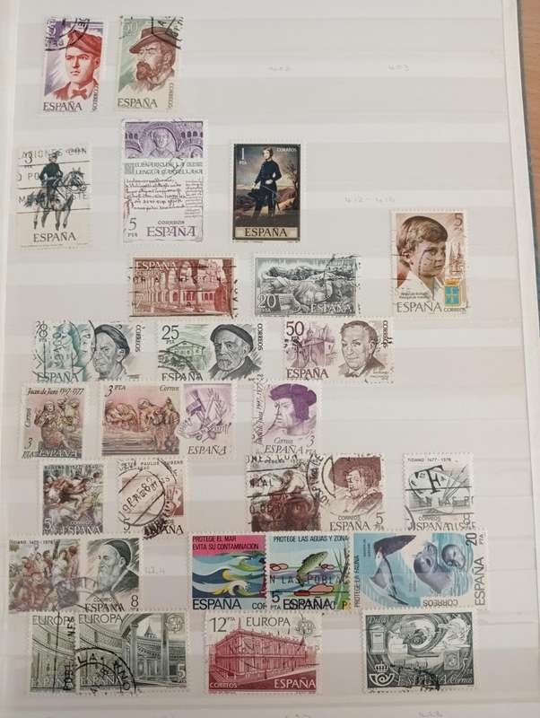 A LOVELY SCARCE SPANISH COLLECTION ON 12  STOCK PAGES-MUST SEE BELOW