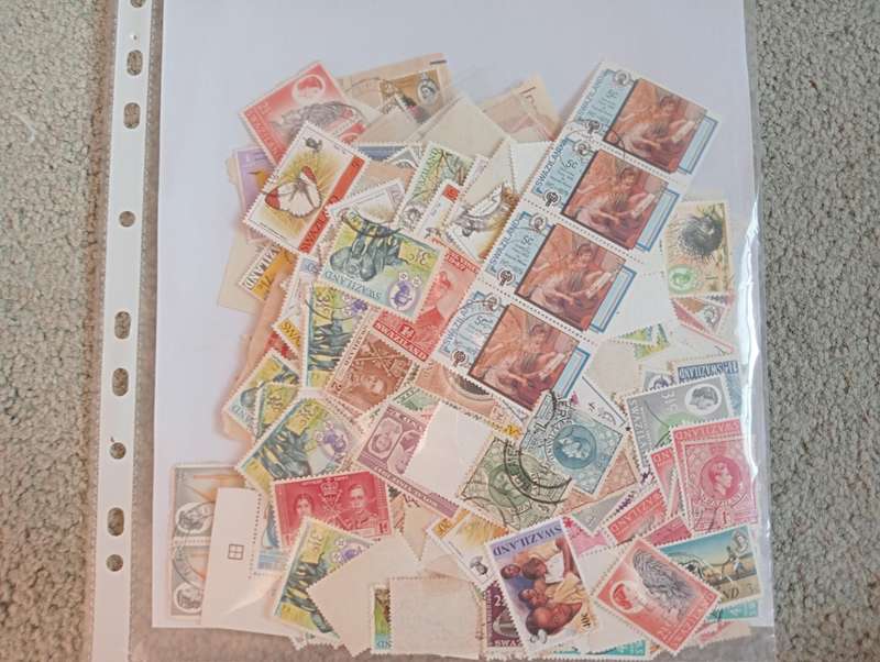 TWO LARGE PACKS-UN -CHECKED SWAZILAND AND LESOTHO MANY 100`S