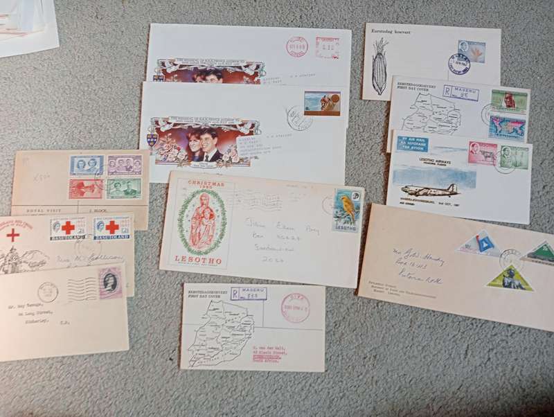 MANY MANY LESOTHO FDC SOME UN-FRANKED !! SCARCE LOT SEE ALL BELOW
