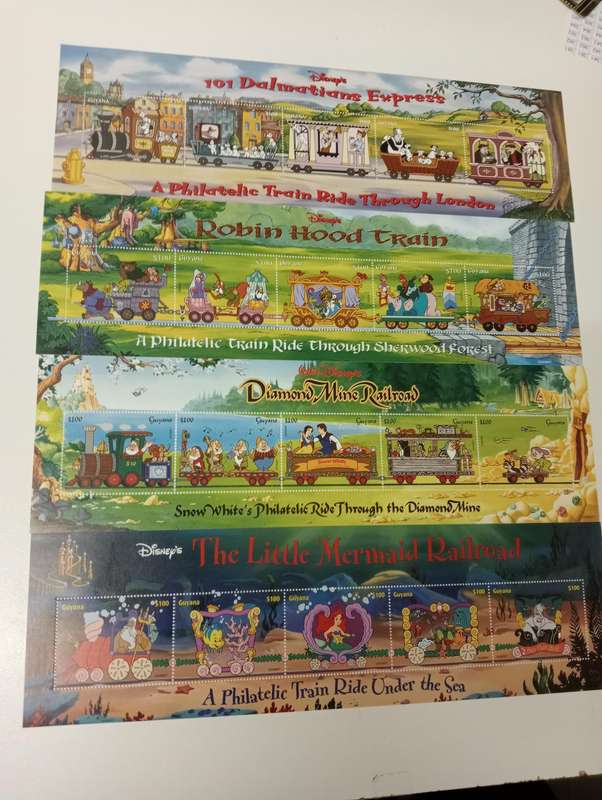 DISNEY-SCARCE,4 LARGE SHEETS-THESE ARE NOT THE MINI SHEETS ALL POST OFFICE FRESH