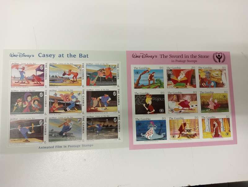 DISNEY-SCARCE, 2 LARGE  SHEETS  ALL POST OFFICE FRESH