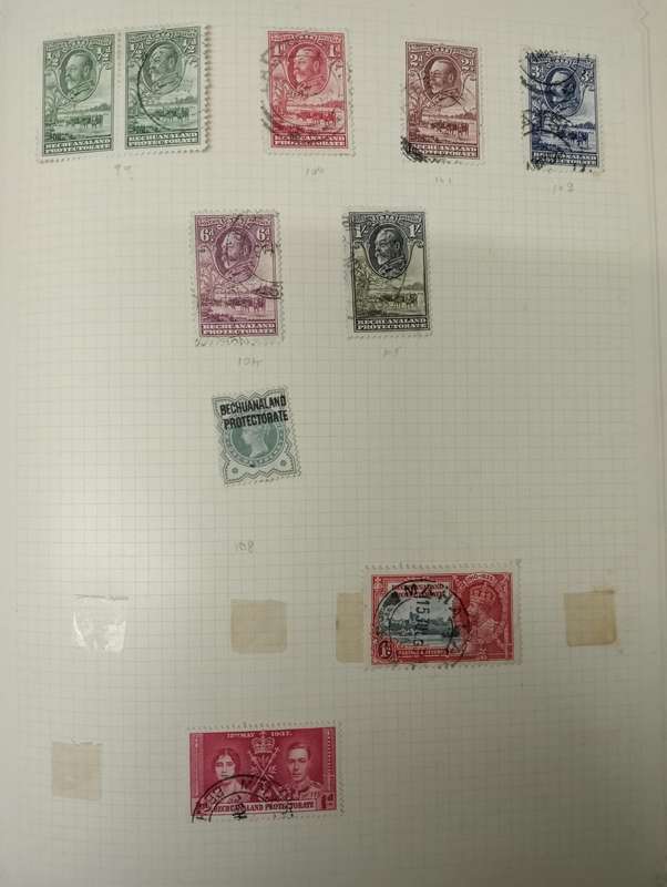BECHUANALAND-ALBUM PAGES QV-QEII SOME GOOD STAMPS INCLUDED-SEE ALL BELOW