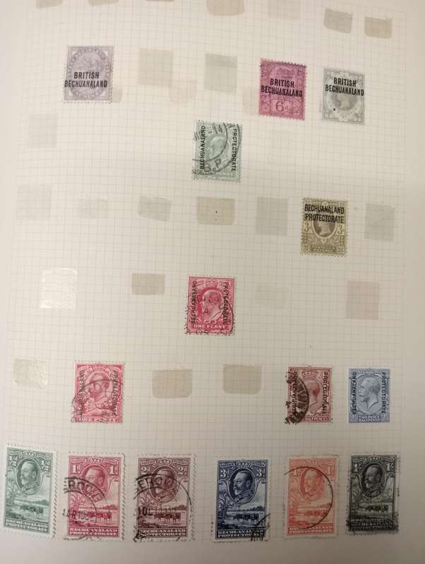 BECHUANALAND-ALBUM PAGES QV-QEII SOME GOOD STAMPS INCLUDED-SEE ALL BELOW