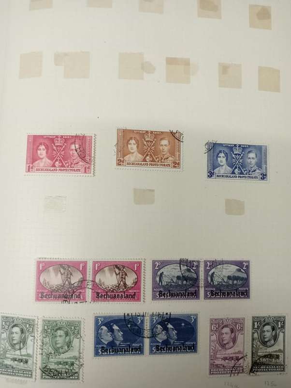 BECHUANALAND-ALBUM PAGES QV-QEII SOME GOOD STAMPS INCLUDED-SEE ALL BELOW