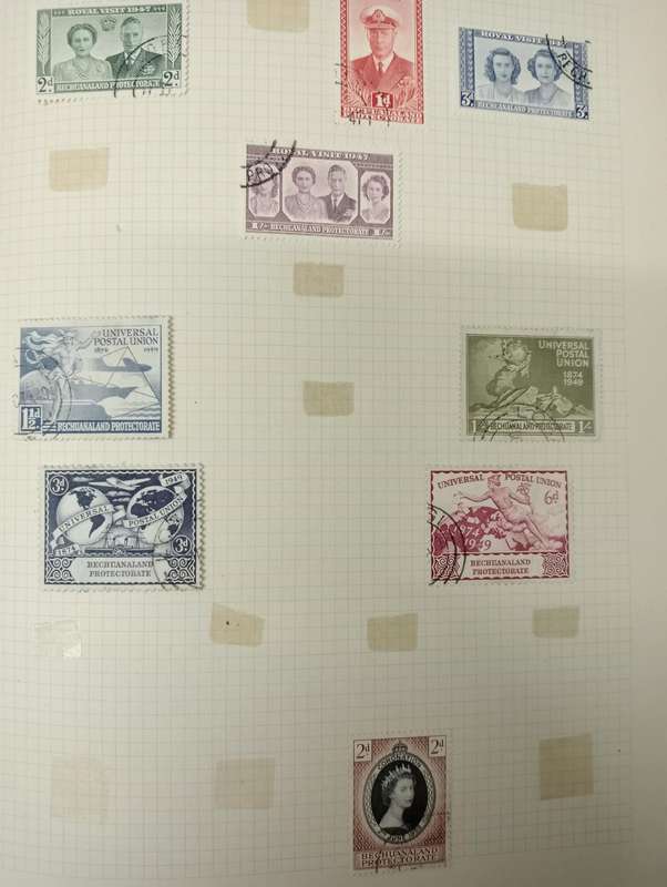 BECHUANALAND-ALBUM PAGES QV-QEII SOME GOOD STAMPS INCLUDED-SEE ALL BELOW