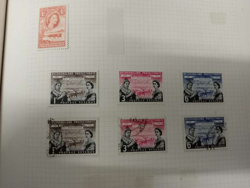 BECHUANALAND-ALBUM PAGES QV-QEII SOME GOOD STAMPS INCLUDED-SEE ALL BELOW