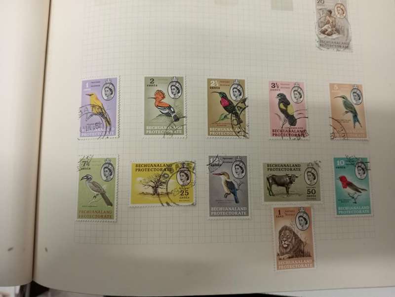 BECHUANALAND-ALBUM PAGES QV-QEII SOME GOOD STAMPS INCLUDED-SEE ALL BELOW
