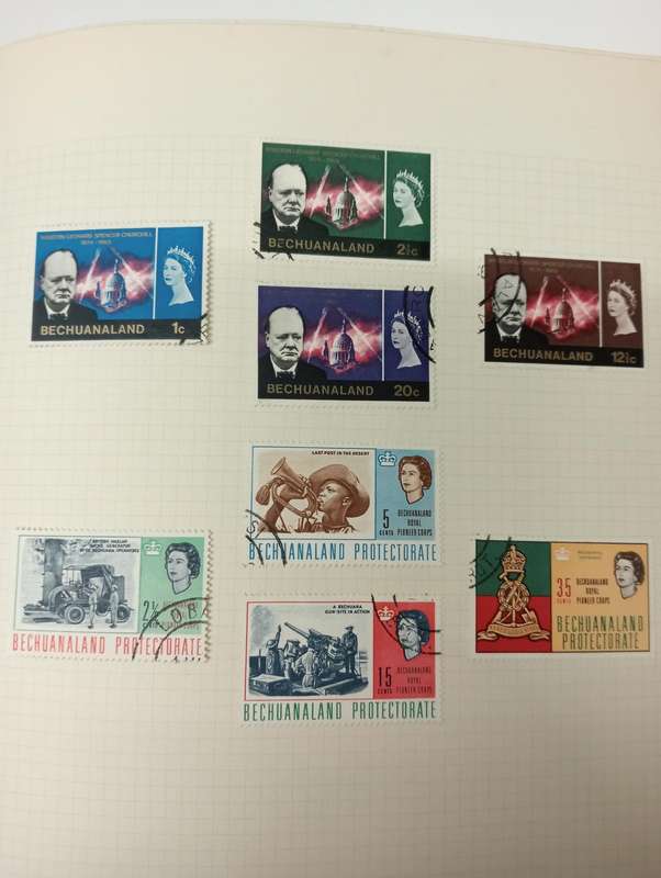 BECHUANALAND-ALBUM PAGES QV-QEII SOME GOOD STAMPS INCLUDED-SEE ALL BELOW