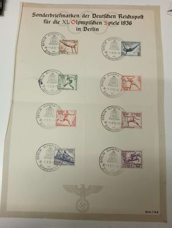 REICH-SUPERB SET ON A PAGE-SEE THE OTHER ONE DIFFERENT CANCELLATIONS !!! PREVIOUSLY FOLDED