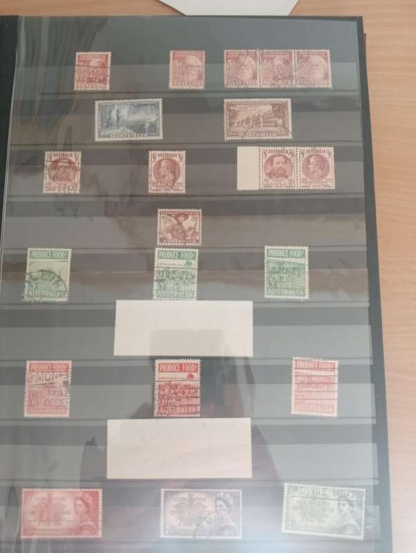 AUSTRALIA-CLEAN STOCK BOOK WITH GOOD EARLY HEADS ETC-SEE BELOW-NOT ALL SHOWN !!