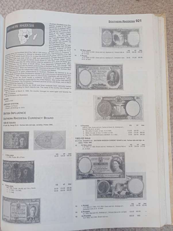 1066 PAGE HARD COVER CATALOGUE OF WORLD BANK NOTES-NICE CONDITION