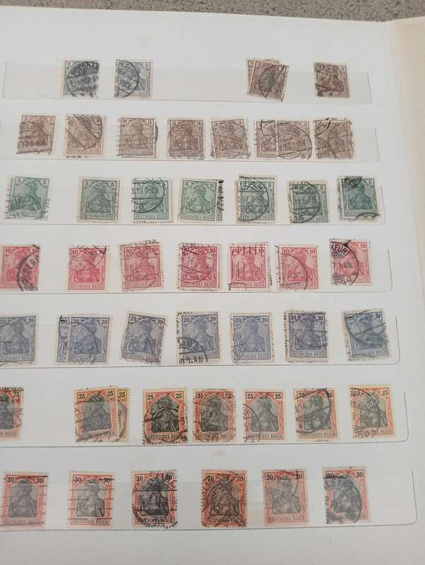 GERMAN REICH-STOCK BOOK FULL OF MANY EARLY VALUABLE LOTS-MANY HUNDREDS-MUST SEE ALL BELOW