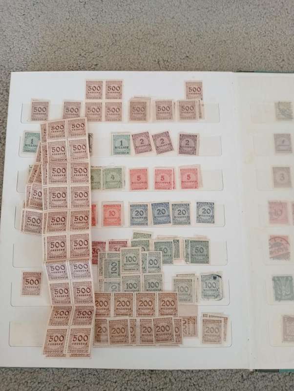 GERMAN REICH-STOCK BOOK FULL OF MANY EARLY VALUABLE LOTS-MANY HUNDREDS-MUST SEE ALL BELOW