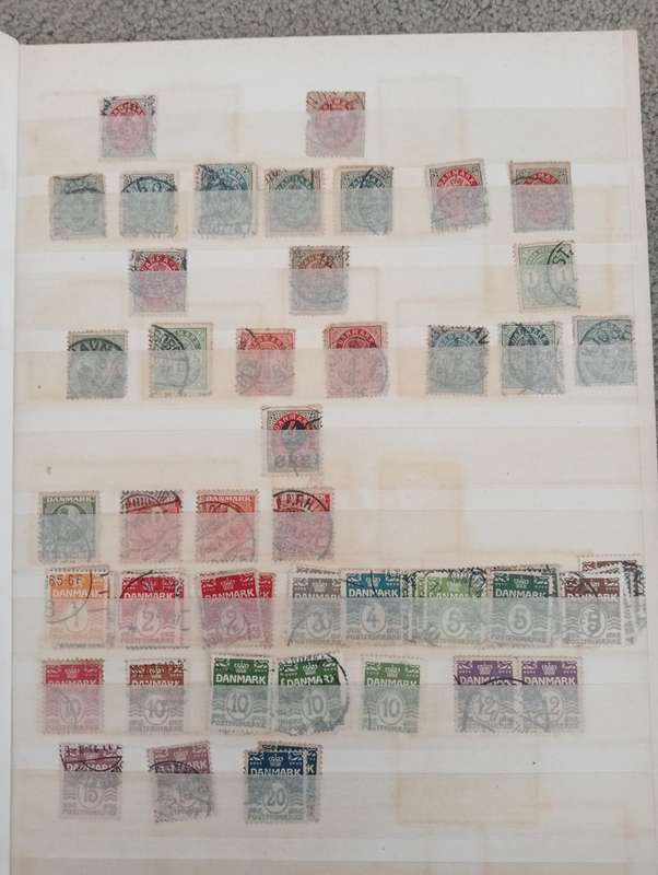 DENMARK-STOCK BOOK FULL OF MANY EARLY VALUABLE LOTS-MANY HUNDREDS-MUST SEE ALL BELOW