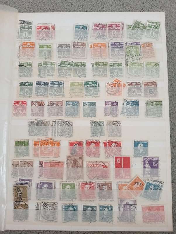 DENMARK-STOCK BOOK FULL OF MANY EARLY VALUABLE LOTS-MANY HUNDREDS-MUST SEE ALL BELOW