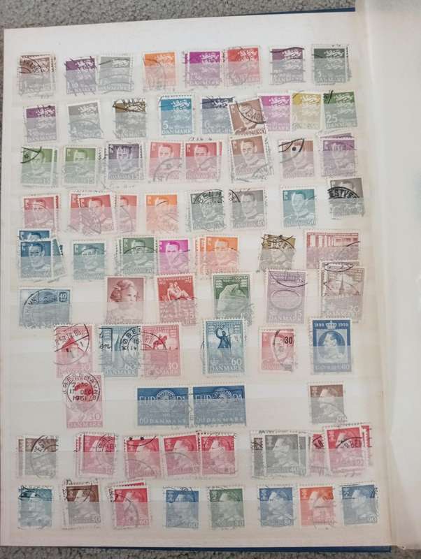 DENMARK-STOCK BOOK FULL OF MANY EARLY VALUABLE LOTS-MANY HUNDREDS-MUST SEE ALL BELOW