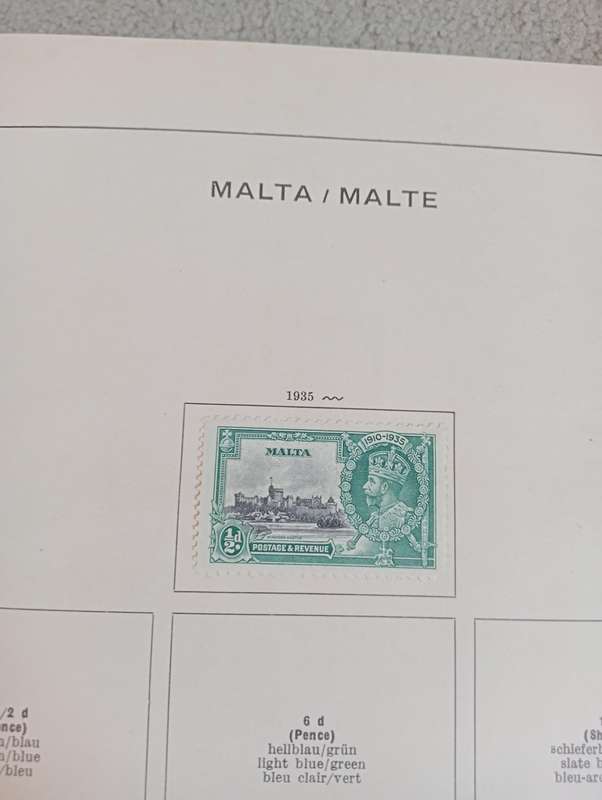 MALTA AND GIBRALTAR ON ALBUM PAGES SEE BELOW