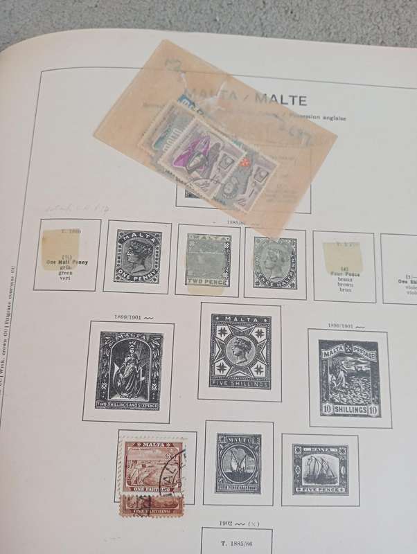 MALTA AND GIBRALTAR ON ALBUM PAGES SEE BELOW