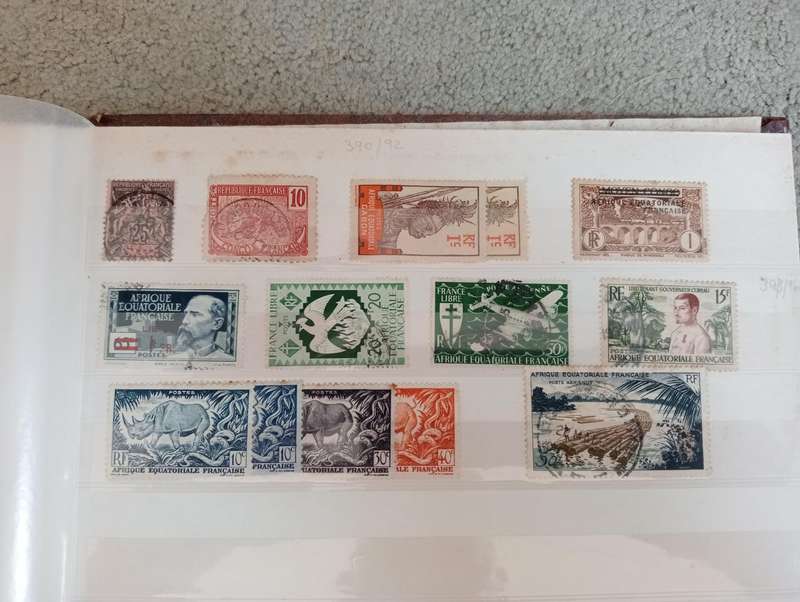 AFRICA-FRENCH COLONIES-USEFUL LOT ON STOCK BOOK PAGES-SEE BELOW