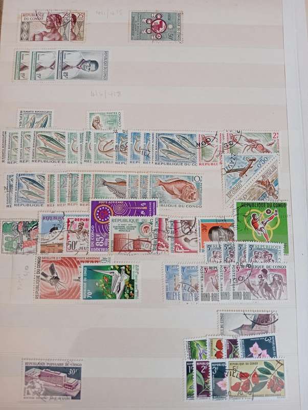 AFRICA-FRENCH COLONIES-USEFUL LOT ON STOCK BOOK PAGES-SEE BELOW