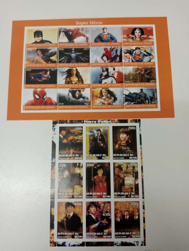 THEMATIC MODERN SCARCE FULL SHEETS/M/SHEETS MOVIES,STARS AND MORE !!   R580.00