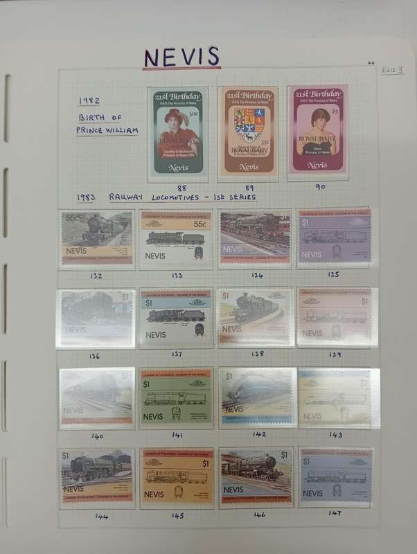 NEVIS-beautiful collection of umm sets see 9 FULL pages below in mounts for protection