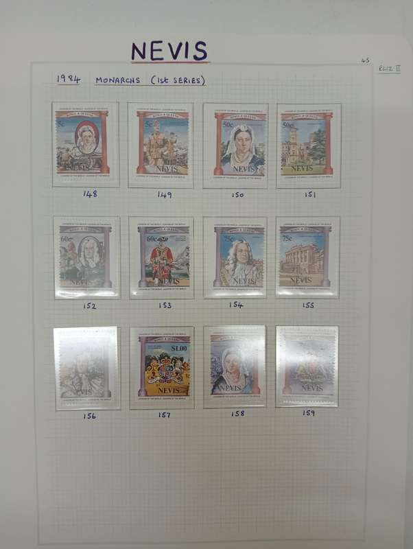 NEVIS-beautiful collection of umm sets see 9 FULL pages below in mounts for protection
