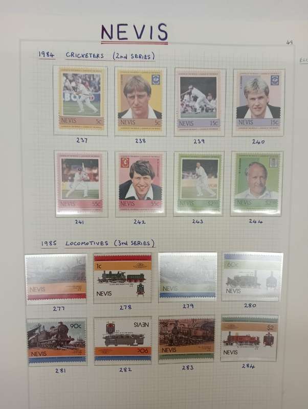 NEVIS-beautiful collection of umm sets see 9 FULL pages below in mounts for protection