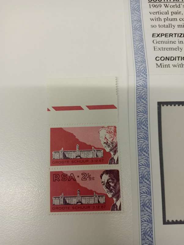 PROBABLY ONE OF THE MOST RARE OF RSA ERRORS BARNARD " MISSING PURPLE AND BLACK " WITH CERTIFICATE