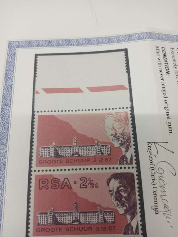 PROBABLY ONE OF THE MOST RARE OF RSA ERRORS BARNARD " MISSING PURPLE AND BLACK " WITH CERTIFICATE