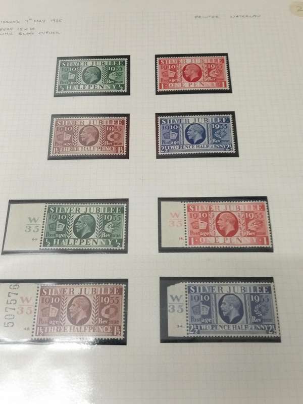1935 Silver Jubilee Sets Card Booklet and Big Blocks