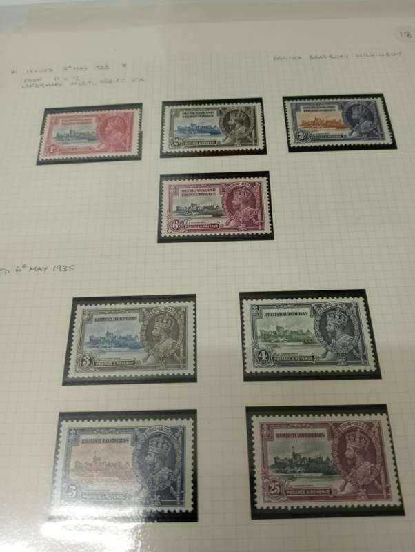 1935 Silver Jubilee Sets Card Booklet and Big Blocks
