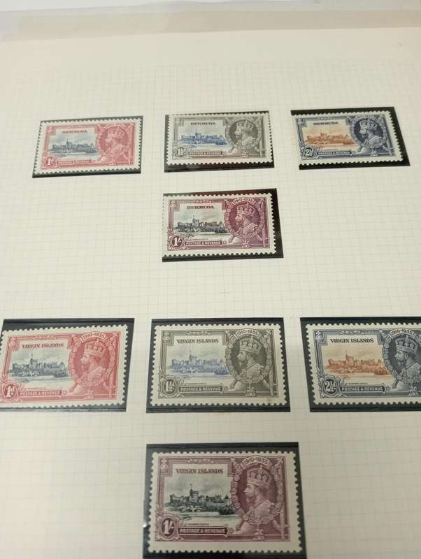 1935 Silver Jubilee Sets Card Booklet and Big Blocks