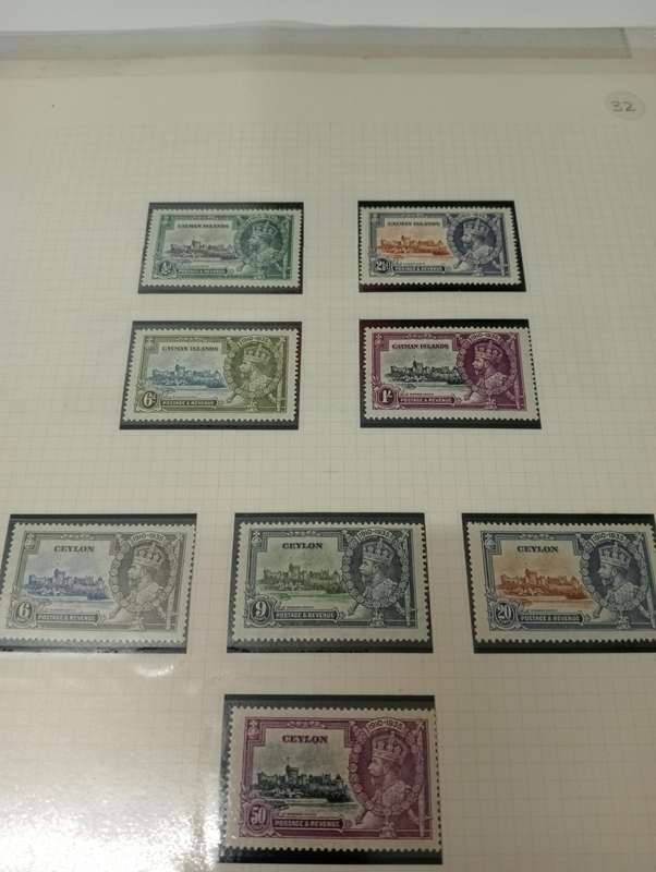 1935 Silver Jubilee Sets Card Booklet and Big Blocks