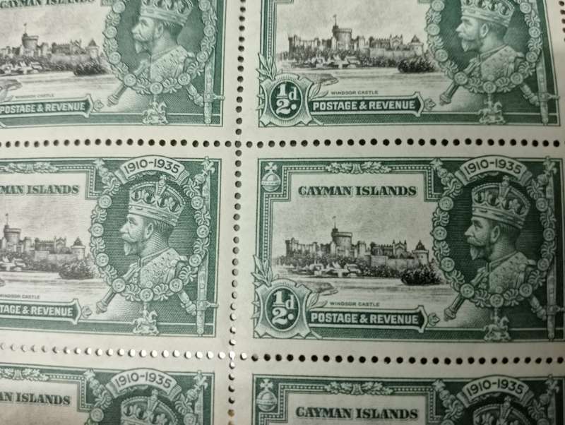 1935 Silver Jubilee Sets Card Booklet and Big Blocks