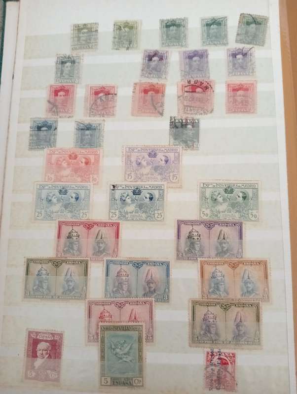 SPAIN-A HUGE full stock book filled with earlies to modern-1000`s MUST see below