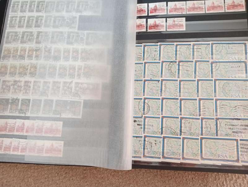 RSA-LARGE CLEAN STOCK BOOK WITH RESEARCH ON cancells and more.. NOT NEARLY all shown.