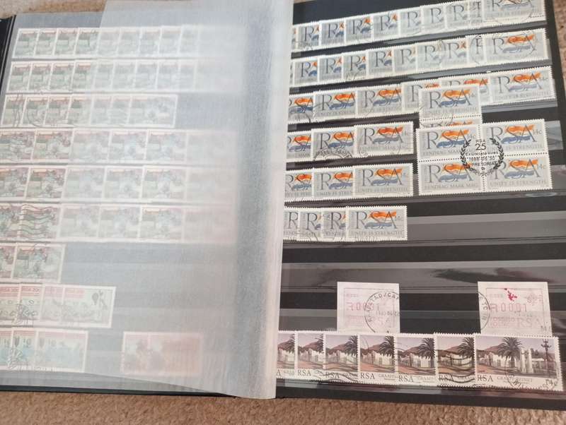 RSA-LARGE CLEAN STOCK BOOK WITH RESEARCH ON cancells and more.. NOT NEARLY all shown.