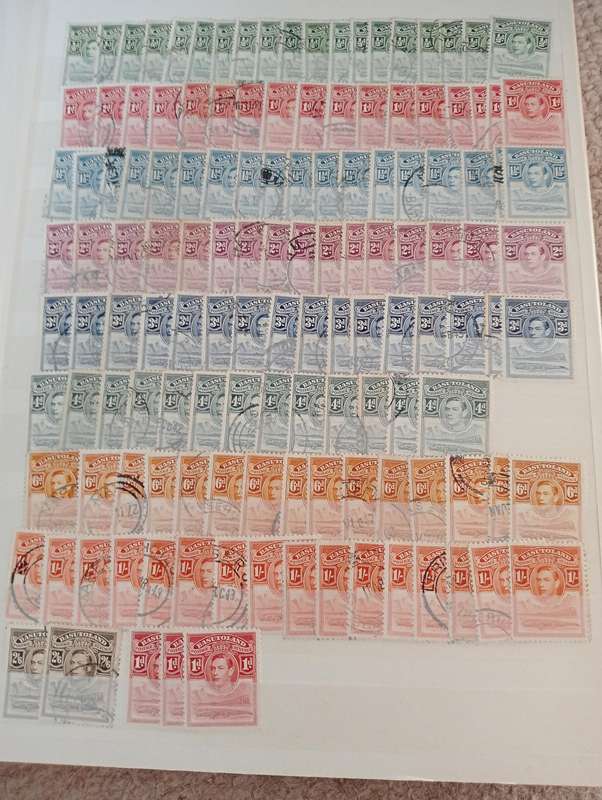 BASUTOLAND-KGV-QEII MASSIVE COLLECTION worth R1000.00`s-MUST SEE BELOW UMM + USED